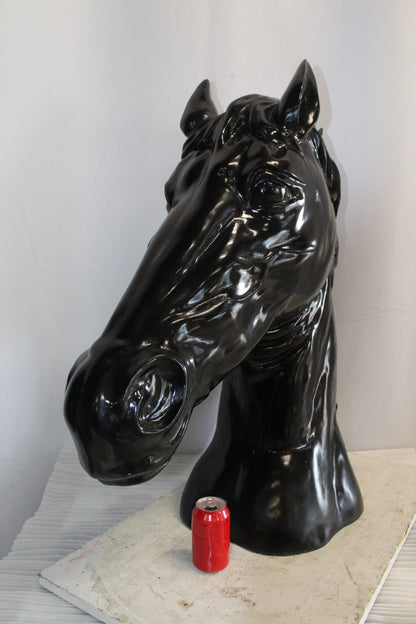 Pure Elegance, Fiberglass Black Stallion Bust 36" x 14" x 36"H