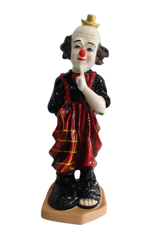 Fiberglass Clown Statue, Big Top Charm for Your Space 14" x 16" x 40"H