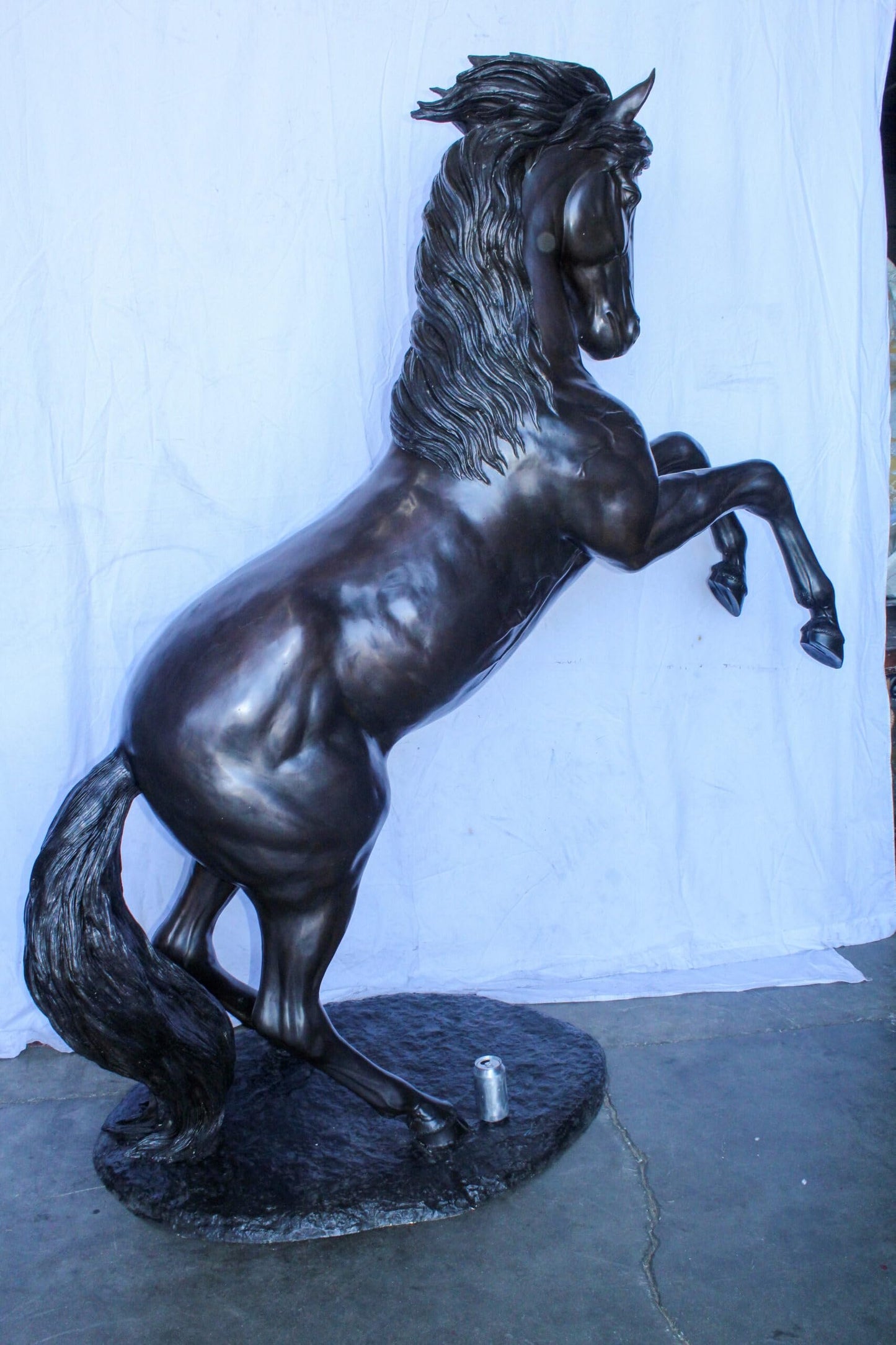 Quarter Horse Rearing, Life Size Bronze Statue, Equestrian Art 72" x 34" x 83"H
