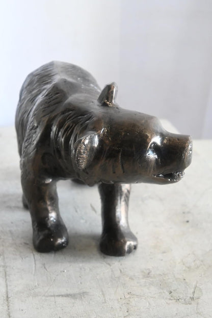 Walking Grizzly Bear Handcrafted Aluminum Wildlife Decor 15"x6"x10"H