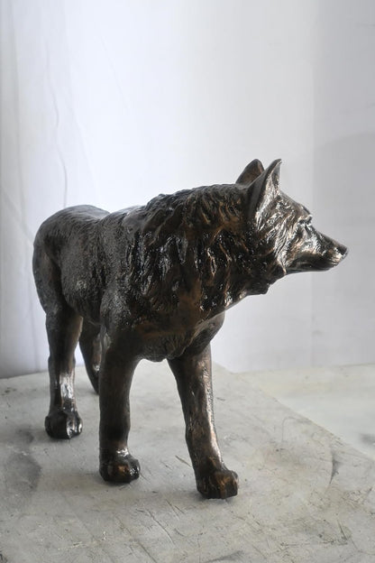 Life Size Prowling Fox Handcrafted Aluminum Garden Decor 42"x14"x34"H