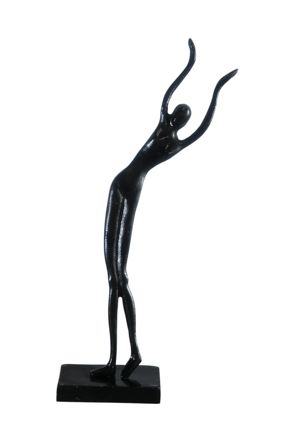 Aluminum Abstract Yoga Urdhva Hastasana Figure Sculpture 8"x3"x20"H