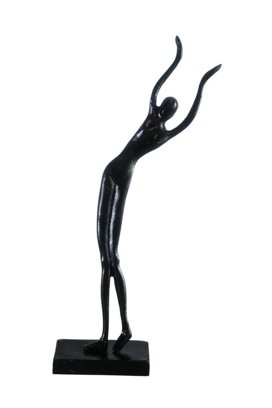 Aluminum Abstract Yoga Urdhva Hastasana Figure Sculpture 8"x3"x20"H