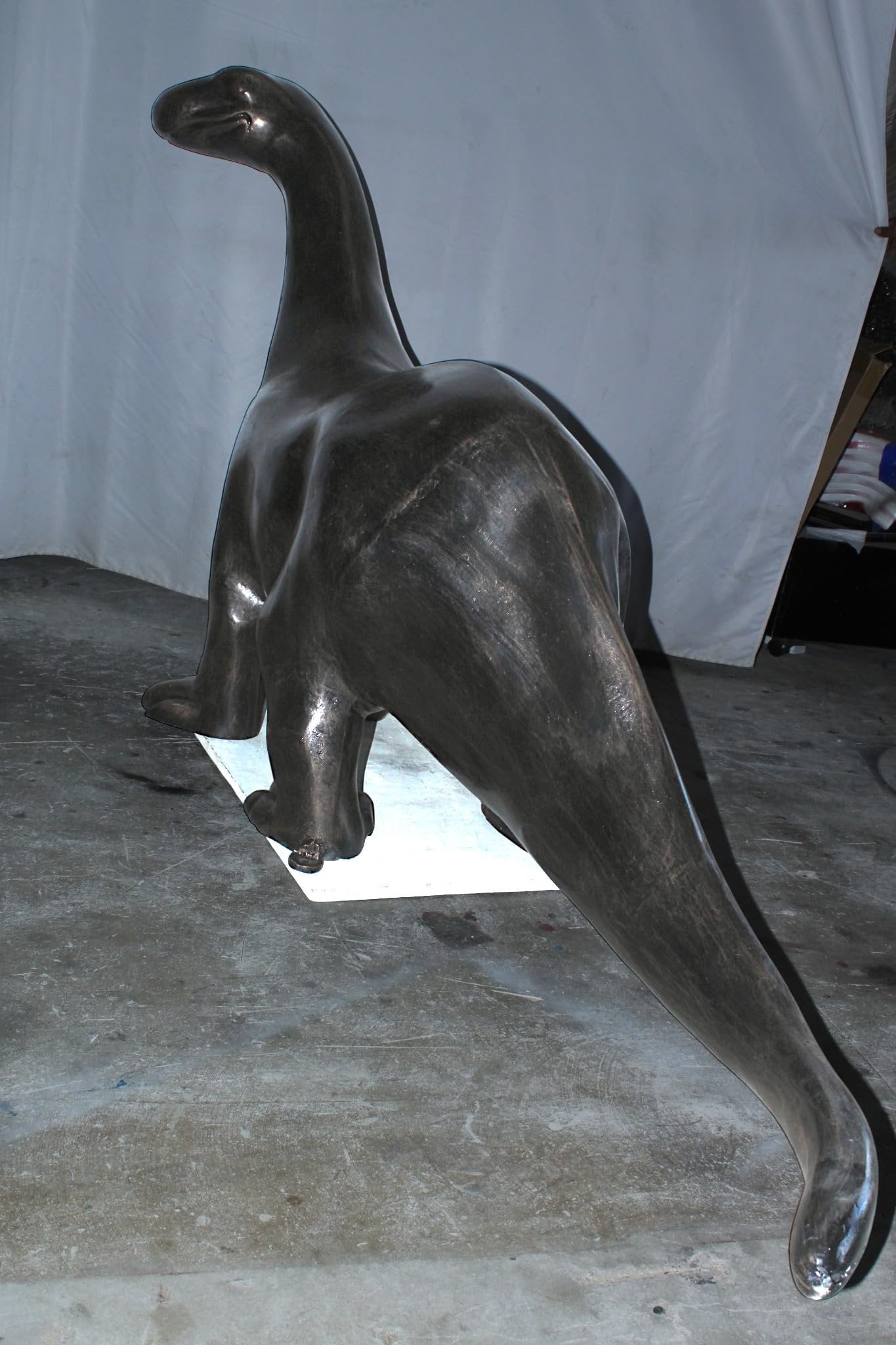 Life Size Aluminum Dinosaur Statue Brontosaurus Decor 90"x23"x47"H