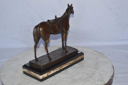 Horse Statue, Jules Moigniez Replica - Size: 14"L x 6"W x 12"H.