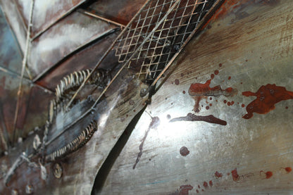 NIFAO Vintage Sailing Ships 3D Sheet Metal Wall Art Painting 79" x 2" x 40"H