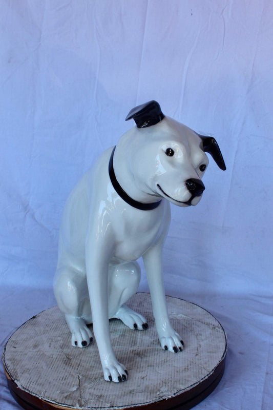 Jack Russel Terrier dog bronze statue -  Size: 25"L x 11"W x 26"H.