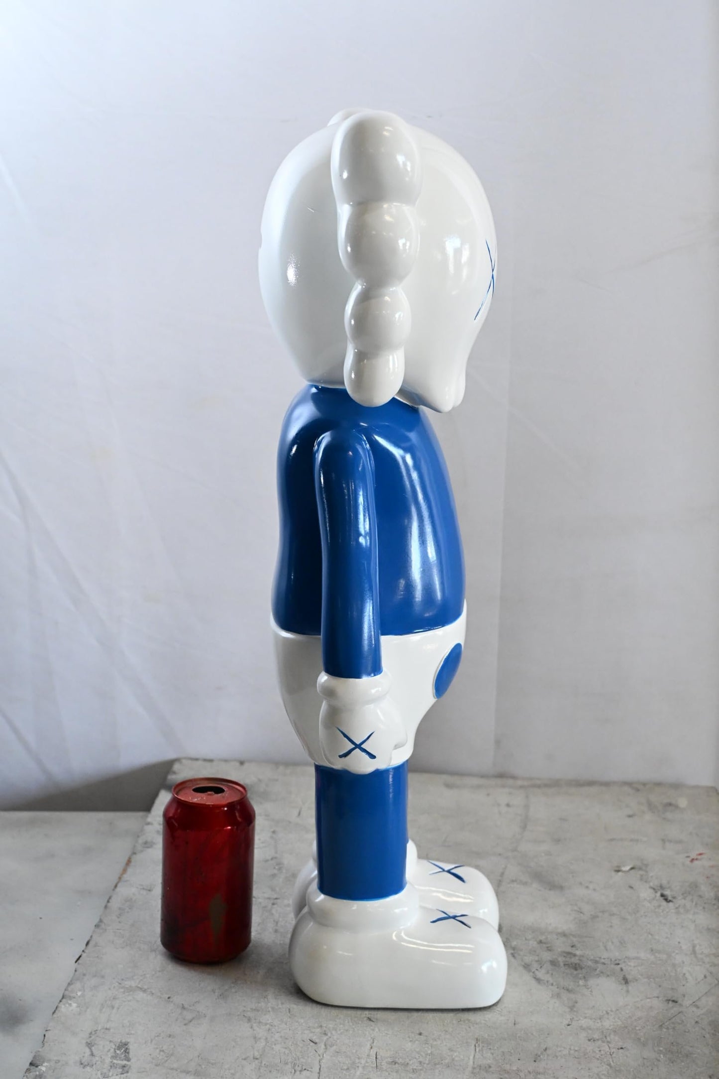 NIFAO Designer Toy Character Resin Statue Blue White Figurine 11"x7"x24"H