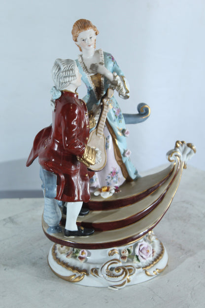 NIFAO Porcelain Courting Couple Figurine 11" x 10" x 16"H