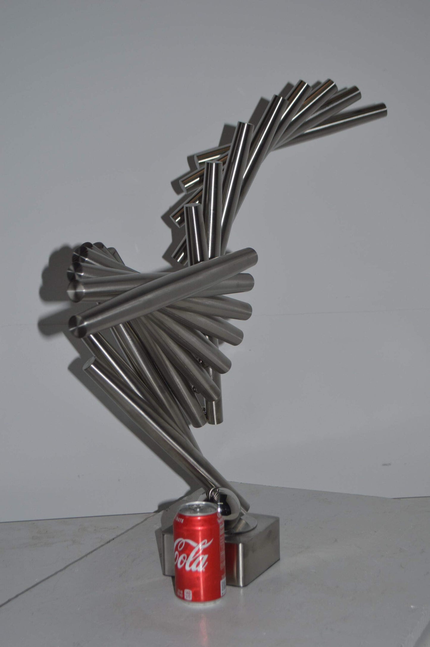 Stainless Steel modern art Table Top decoration - Size: 34"L x 7"W x 23"H.