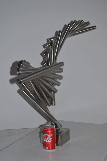 Stainless Steel modern art Table Top decoration - Size: 34"L x 7"W x 23"H.
