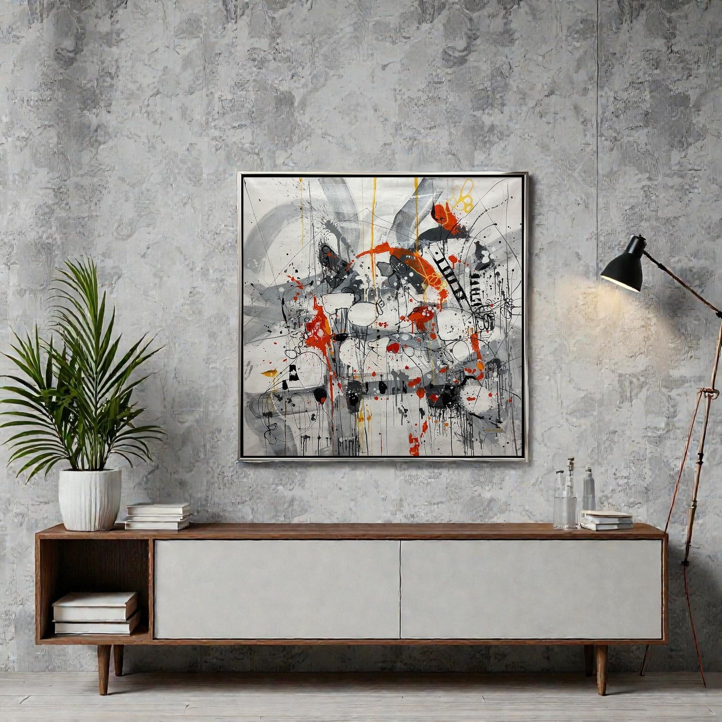 NIFAO Mesmerizing Art Incent Fire by Mario Luca Limited Edition 41"x41"