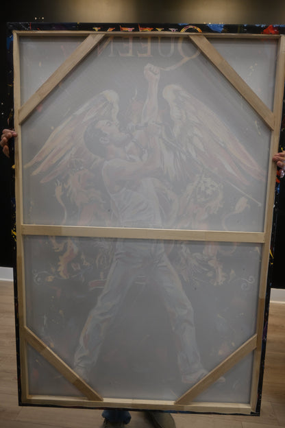 Freddie Mercury Queen Tribute Pop Art Resin Canvas 40"x50"