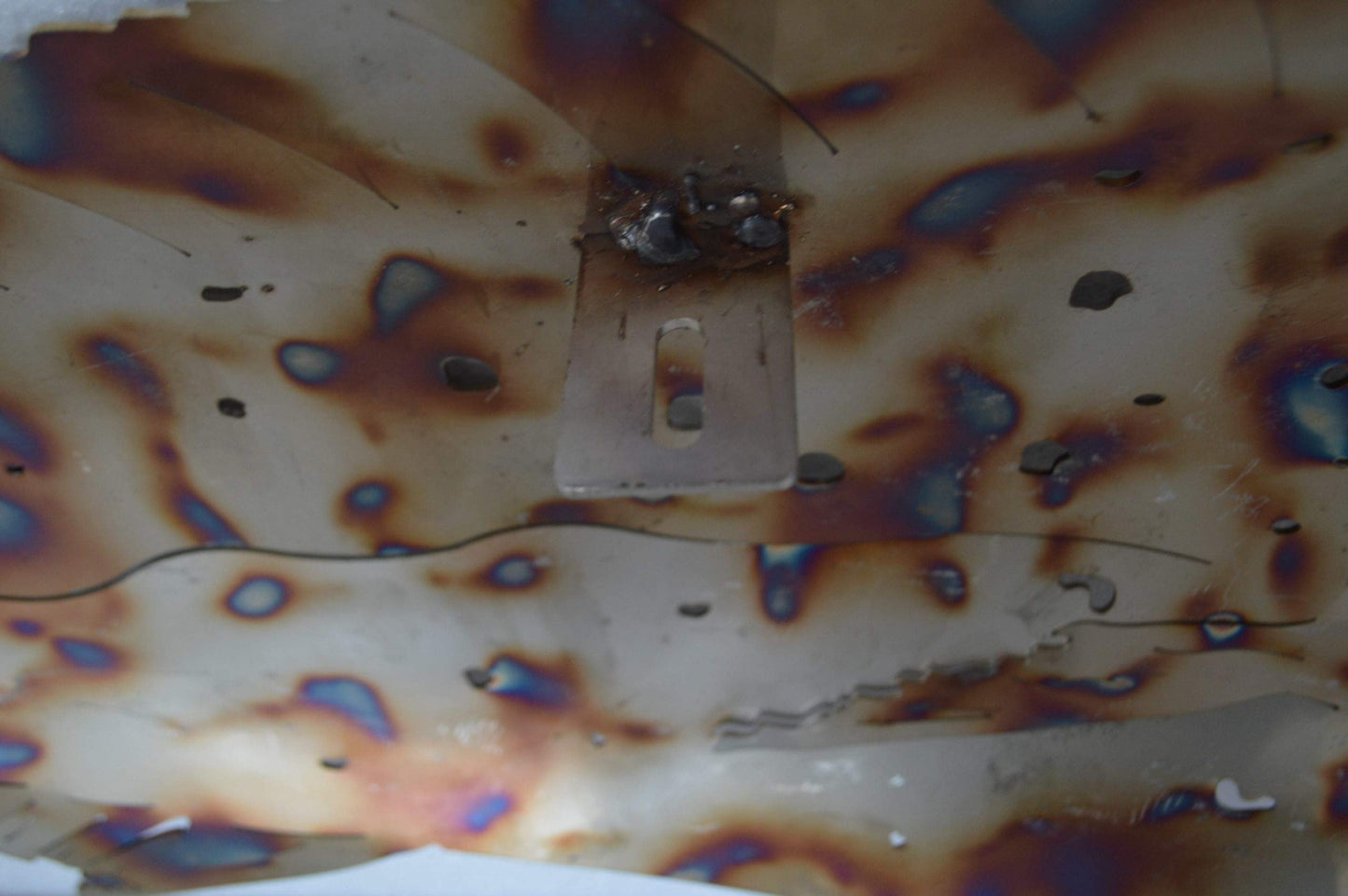 Mahi Mahi catching flying fish made of cut steel - Size: 39"L x 2"W x 12"H.