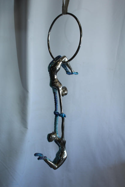 NIFAO Bronze Sculpture in The Ring of Light by Liliana Mendez 9"x9"x28"H