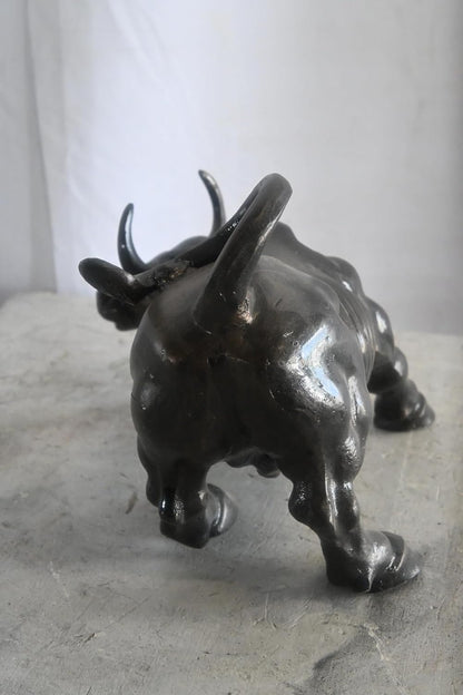 Iconic Charging Bull Aluminum Tabletop Sculpture Replica 19"x10"x10"H