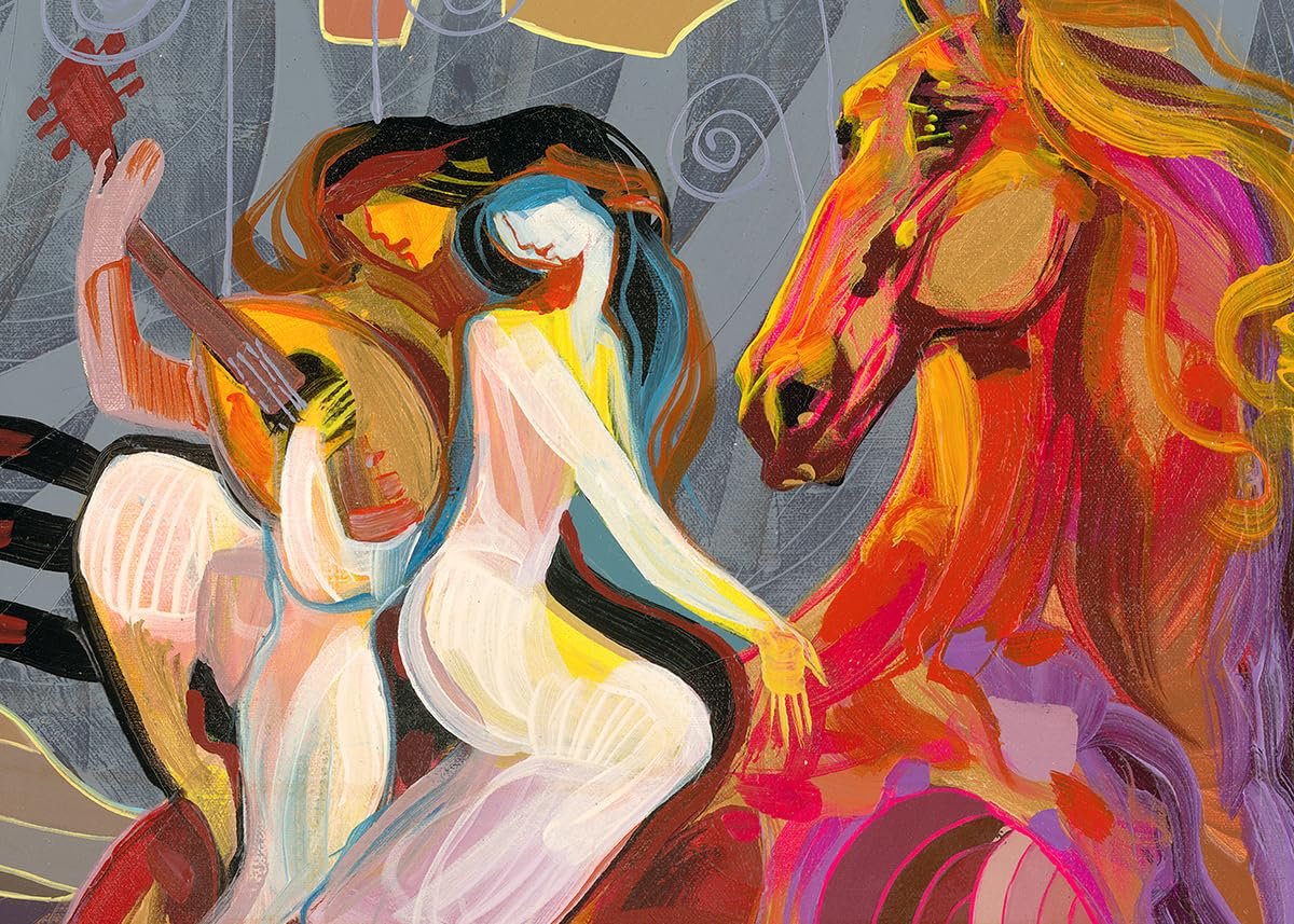 NIFAO Limited Edition By Your Side by Tadeo Zavaleta Colorful Art 34"x34"
