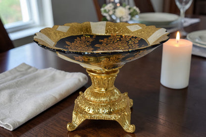 Open and Unique Kylix Decoration Resin Vase   Size: 12" x 12" x 7"H