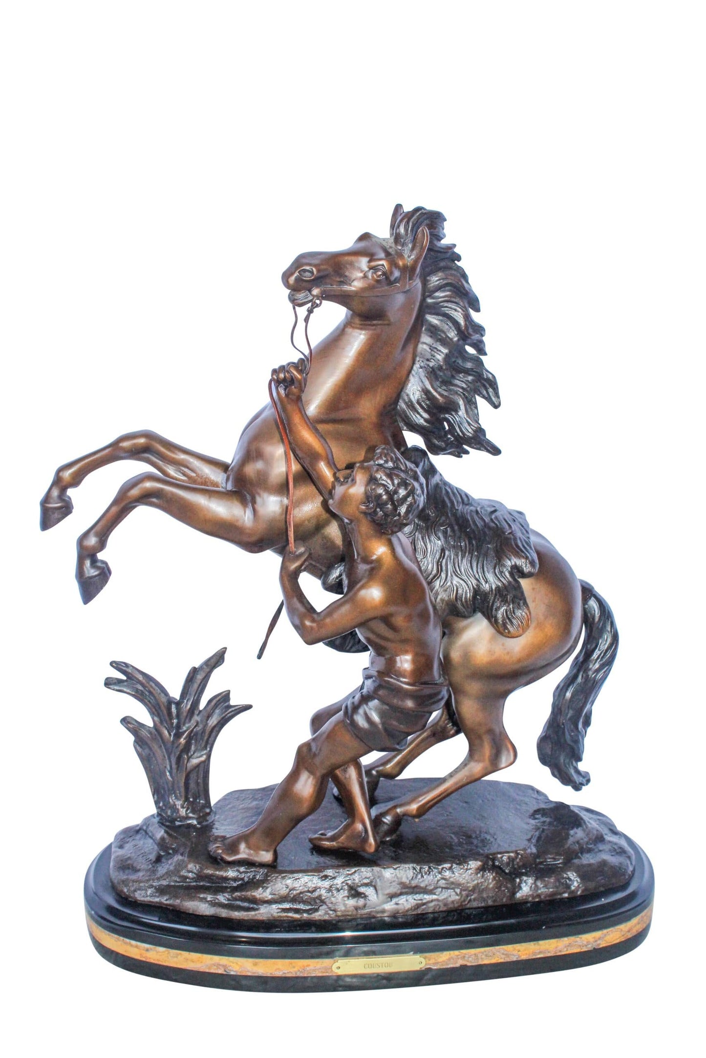 Guillaume Coustou Replica of Marley Horse Bronze Statue 20" x 10" x 25"H