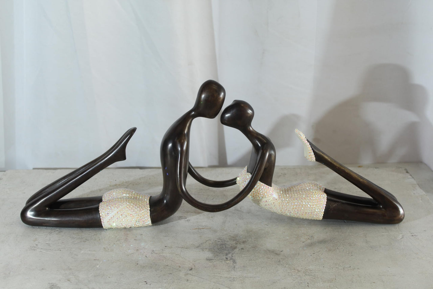 NIFAO Bronze Sculpture Endless Love by Liliana Mendez Art Statue 26"x5"x10"H