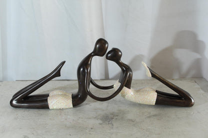 NIFAO Bronze Sculpture Endless Love by Liliana Mendez Art Statue 26"x5"x10"H