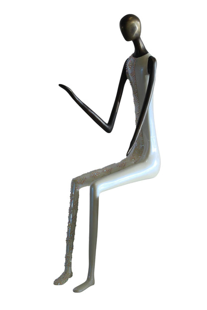 NIFAO Bronze Sculpture Fragments of Love by Liliana Mendez 10"x5"x20"H