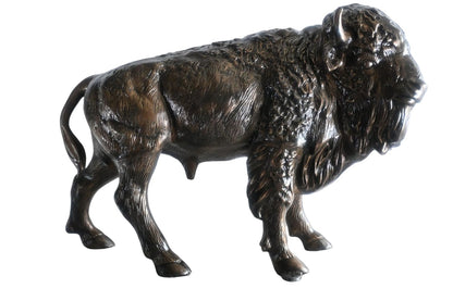 Aluminum American Bison Sculpture Dark Bronze Patina Art 46"x15"x35"H