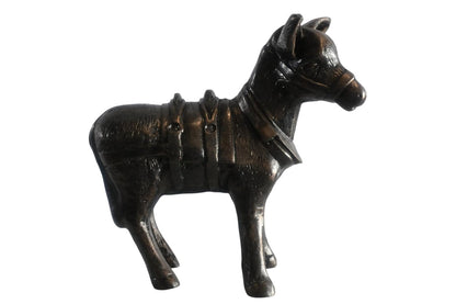 Pack Donkey Statue with Saddle and Halter Aluminum Decor 20"x9"x19"H