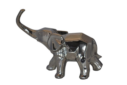 Modern Art Ceramic Elephant Statue Size: 15" x 14" x 10"H