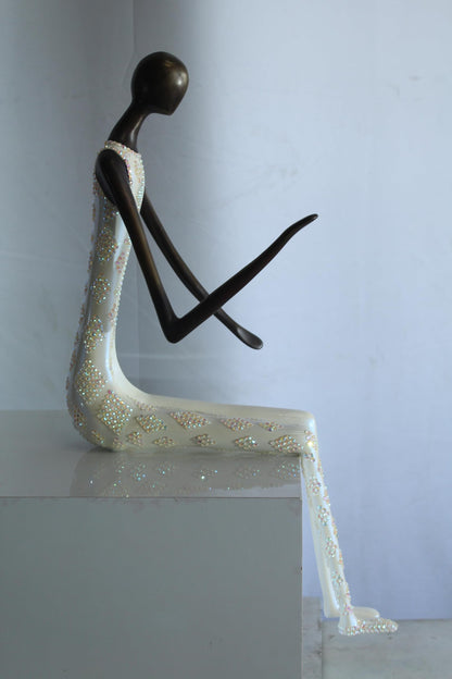 NIFAO Bronze Sculpture Fragments of Love by Liliana Mendez 10"x5"x20"H