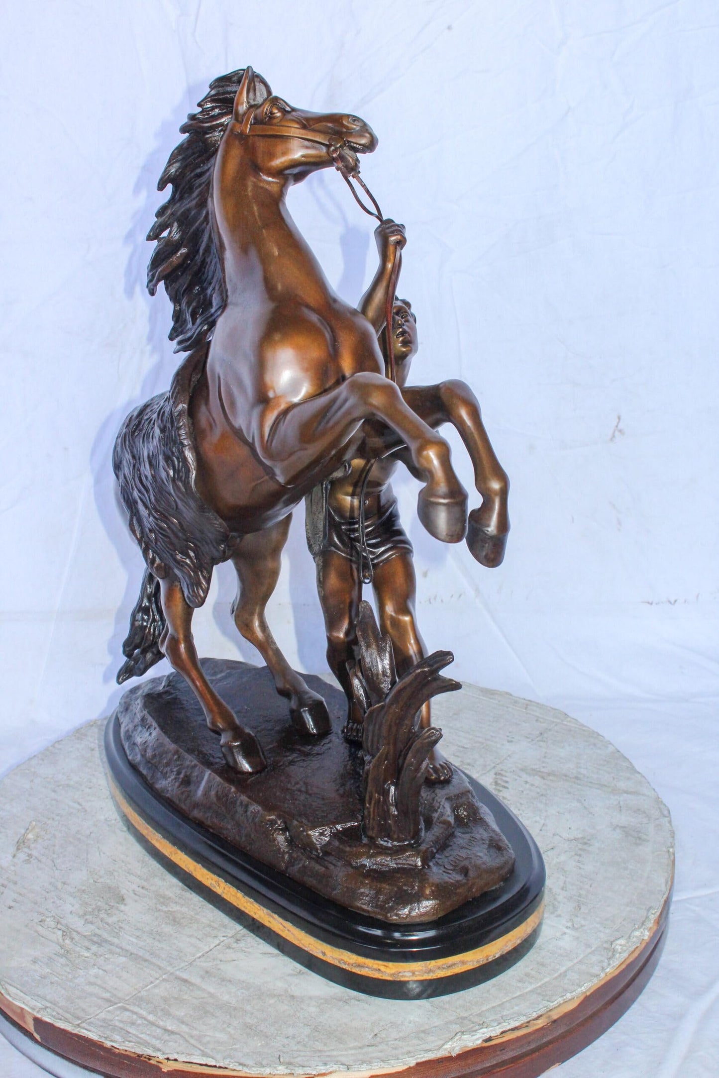 Guillaume Coustou Replica of Marley Horse Bronze Statue 20" x 10" x 25"H