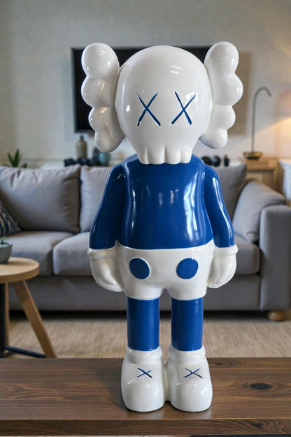 NIFAO Designer Toy Character Resin Statue Blue White Figurine 11"x7"x24"H