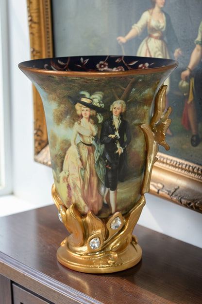 Mr and Mrs William Hallett Replica Resin Vase Size: 10" x 10" x 13"H