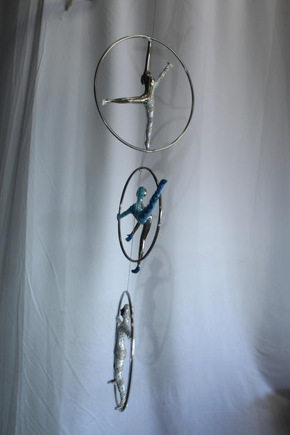 Bronze Sculpture Momentum by Liliana Mendez Hanging Mobile 16"x2"x52"H