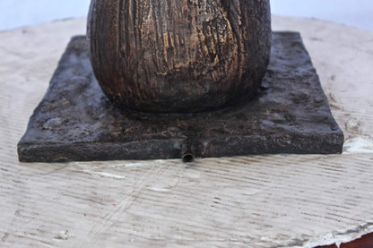 Leaning mushroom bronze statue fountain -  Size: 18"L x 17"W x 24"H.