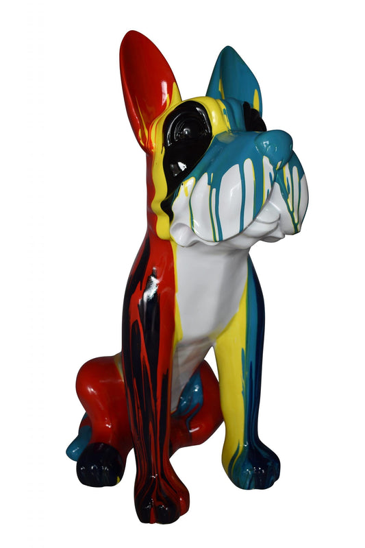 Modern Art of a Graffiti Great Dane Dog Made of Resin Size: 20" x 11" x 28"H