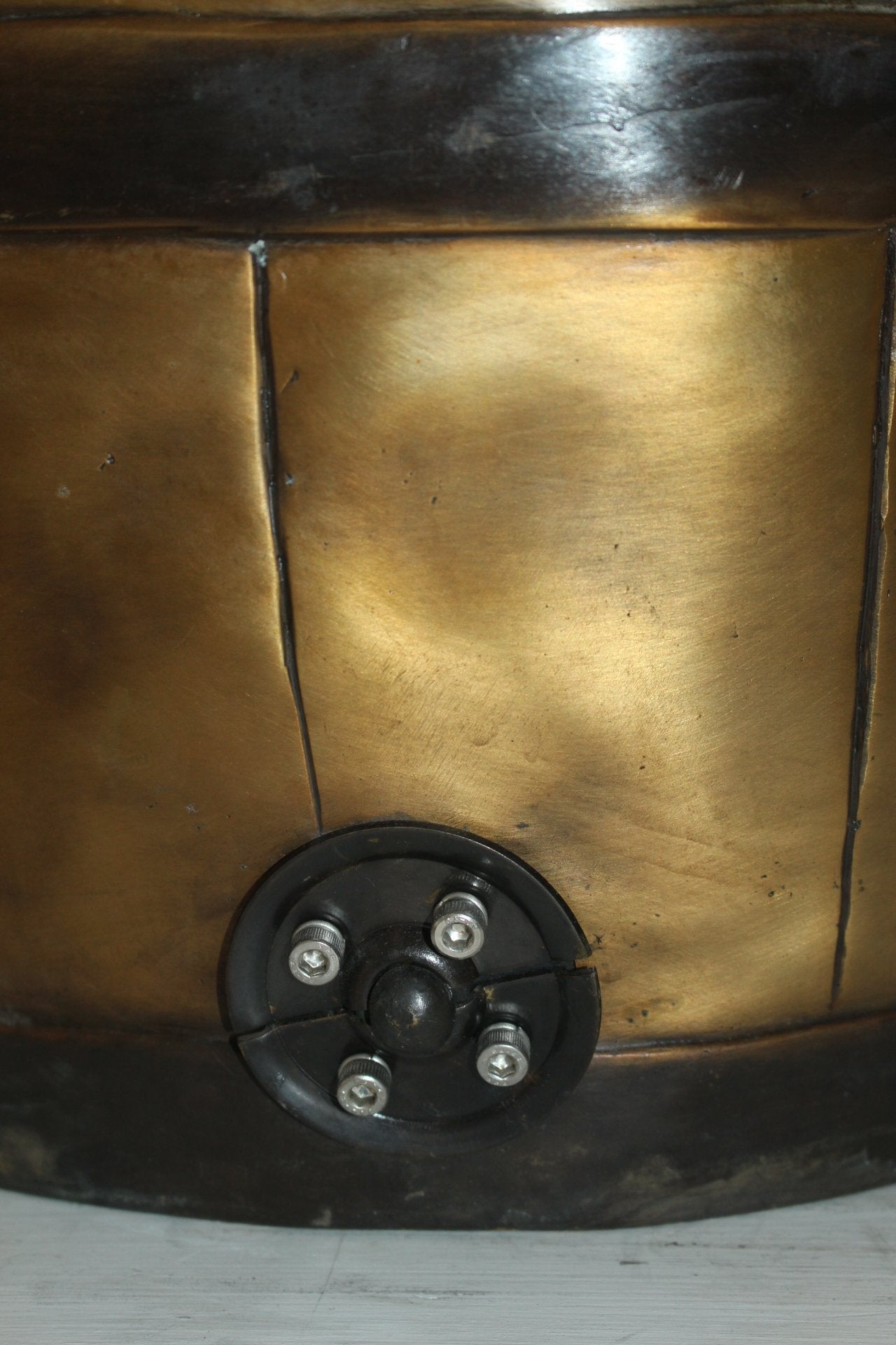Two boys on a bucket self-contained fountain bronze statue -  16" x 16" x 29"H.