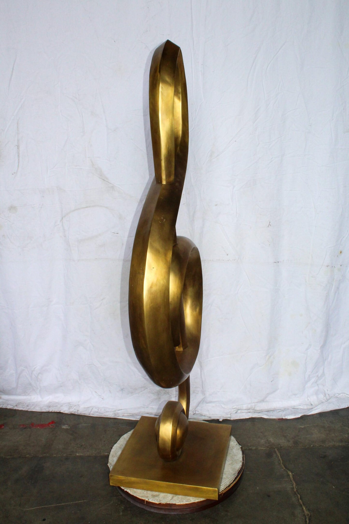 Treble Clef Music Note Giant Bronze Statue Gold Finish 27" x 18" x 67"H