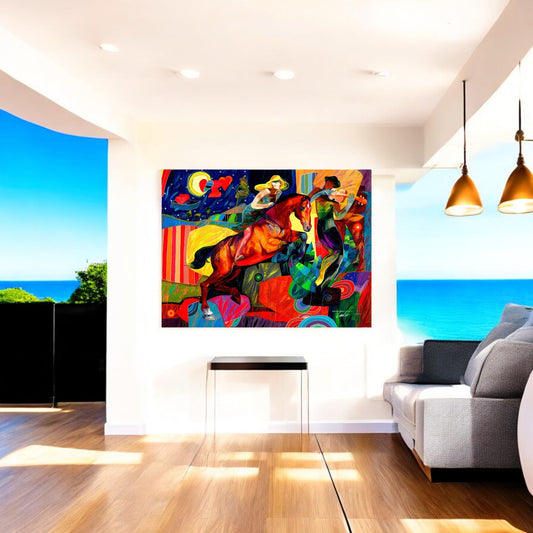 NIFAO Limited Edition Amy by Tadeo Zavaleta Colorful Art 40"x30"