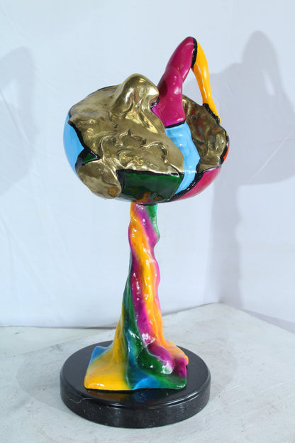 NIFAO Picasso Style Bronze Abstract Statue Colorful Modern Decor 12" x 10" x 23"H