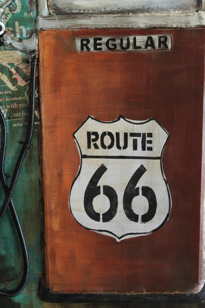 NIFAO Route 66 Gas Pump 3D Metal Wall Art Painting Raised Design 40" x 2" x 79"H