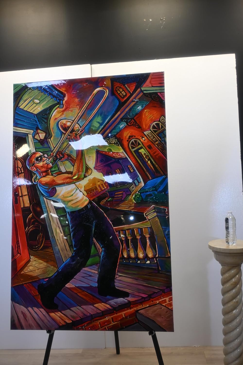 New Orleans Jazz Musician Pop Art Resin Canvas 42"x66"