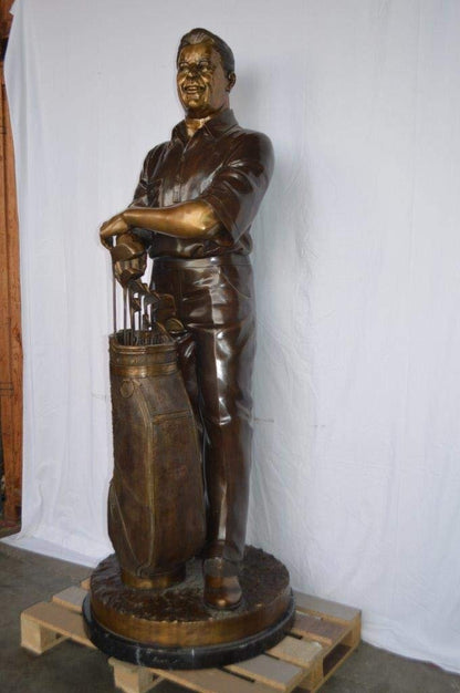 Golfer Ken Venturi Giant Bronze Statue -  Size: 32"L x 30"W x 80"H.