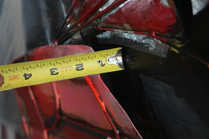 NIFAO Formula One Inspired Red Racing Car 3D Metal Wall Art 79" x 2" x 40"H