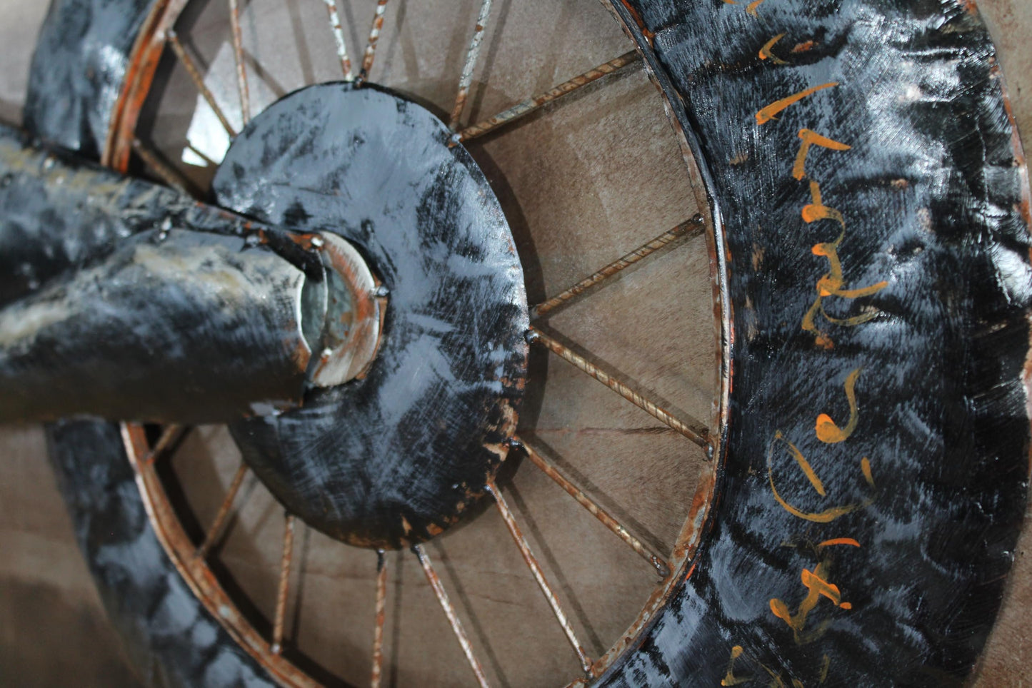 NIFAO Metal Motorcycle Wall Art Painting with Raised Sheet Metal 79" x 2" x 40"H