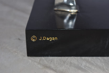 Modern Textiled Ferrari Horse Silver Finish Bronze Statue Size: 30" x 11" x 38"H