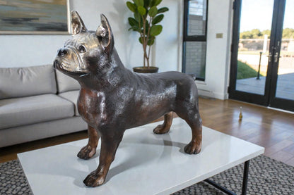 French Bulldog Bronze Statue Dog Figurine Sculpture 9"x20"x18"H