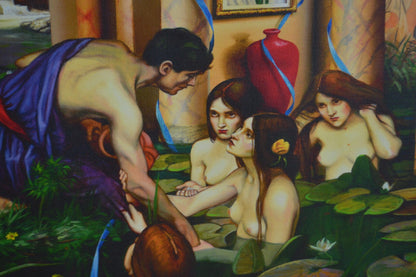 Nymphs by Orlando Quevedo on Unstretched Canvas Small, 20"x15"