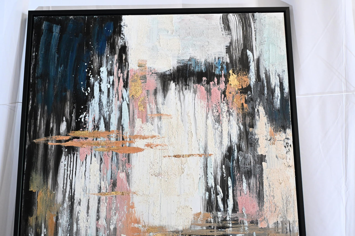 The Unfolding Abstract Canvas Painting Framed Modern Art 41"x61"