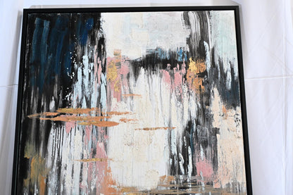 The Unfolding Abstract Canvas Painting Framed Modern Art 41"x61"